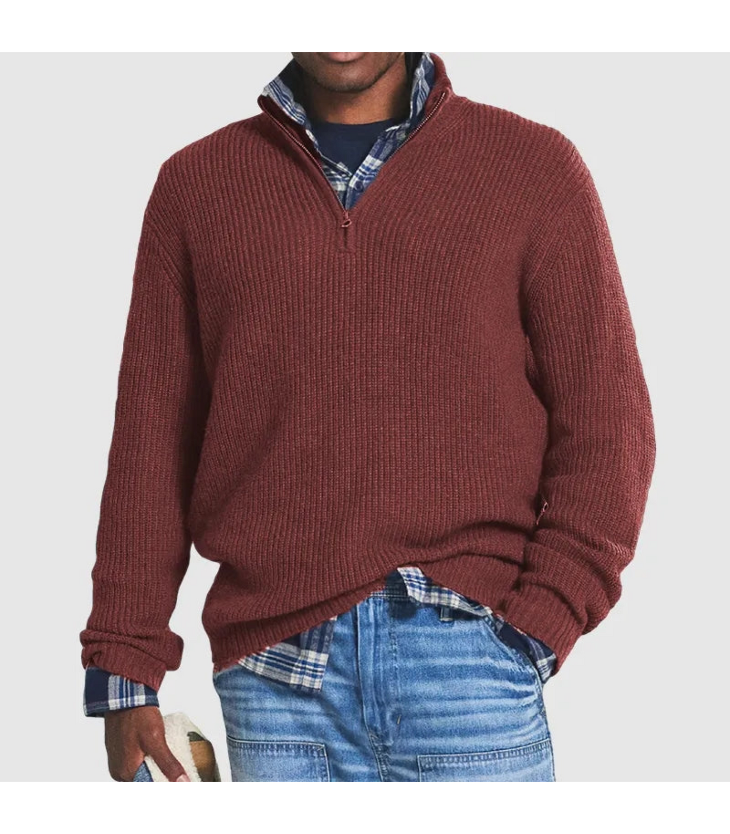 Lucas – Warme Half-Zip Trui voor Heren