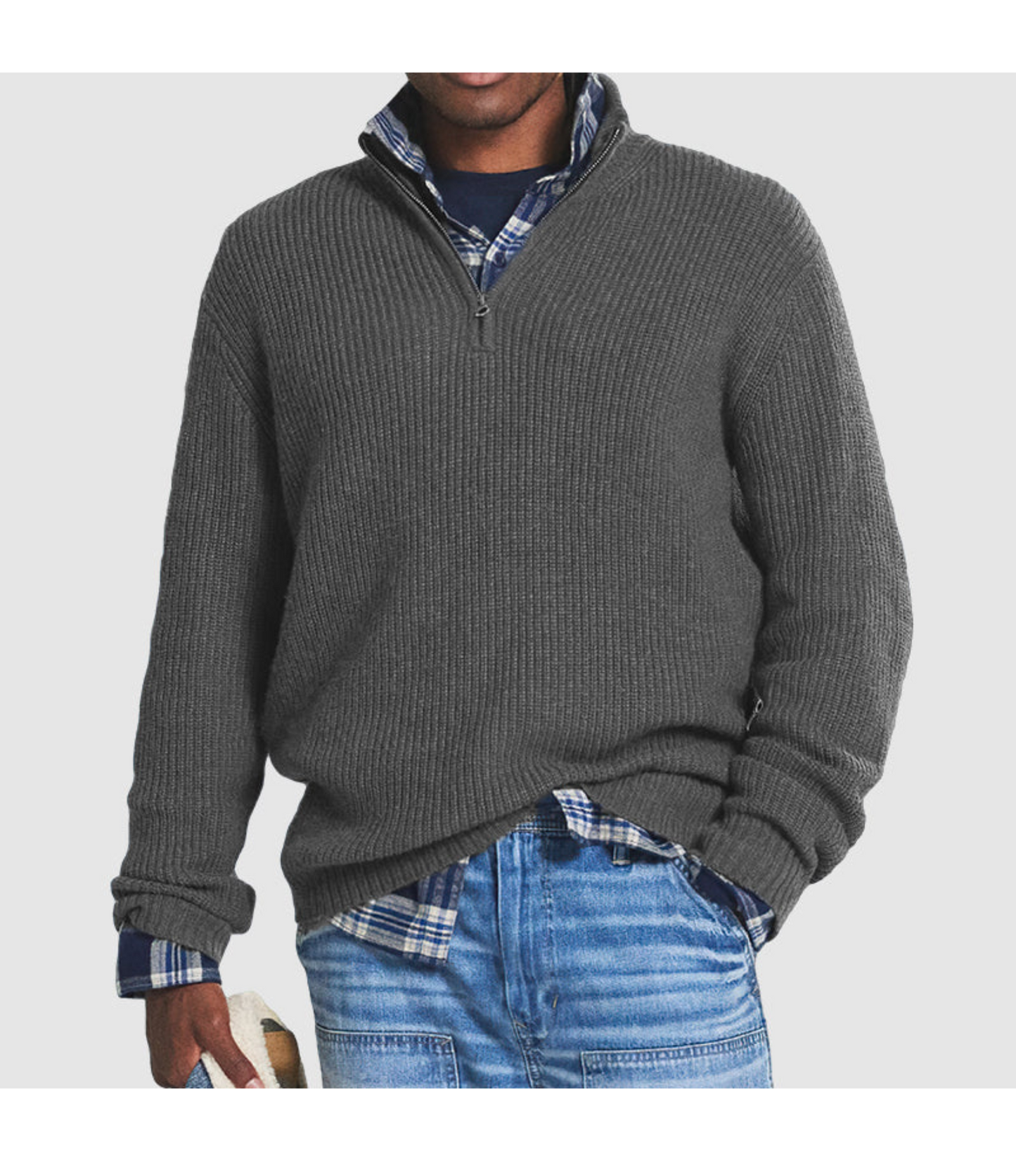 Lucas – Warme Half-Zip Trui voor Heren