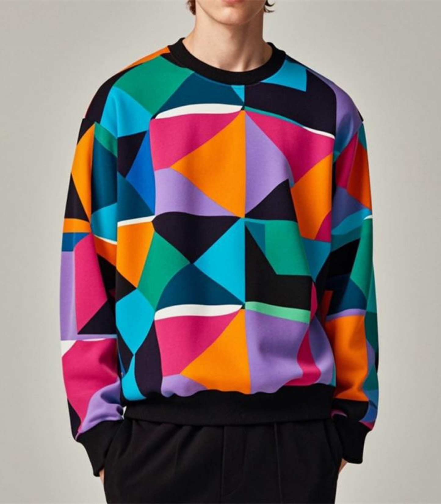 Zev - geprint sweatshirt met lange mouwen