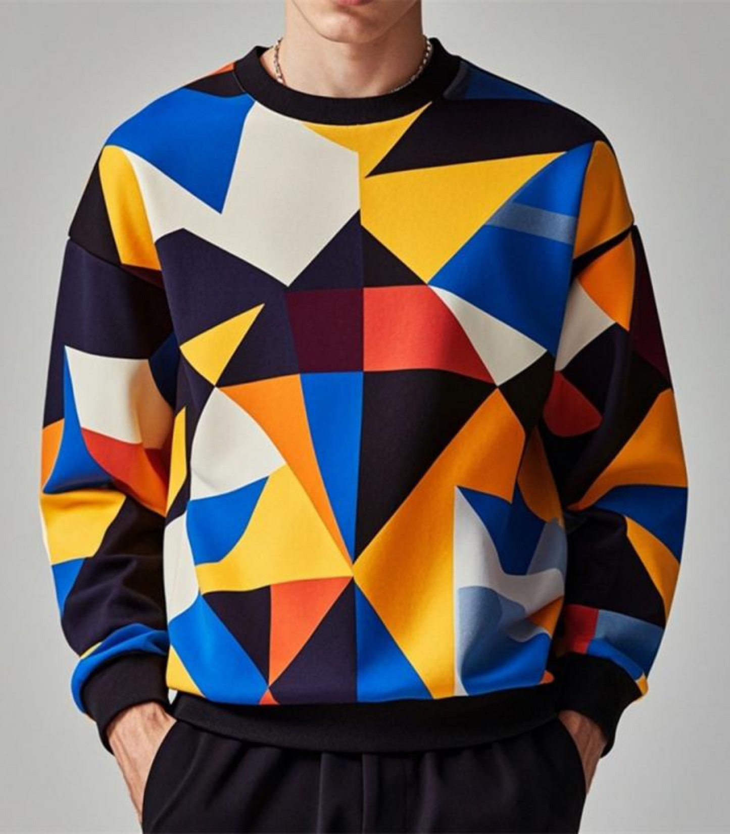 Zev - geprint sweatshirt met lange mouwen