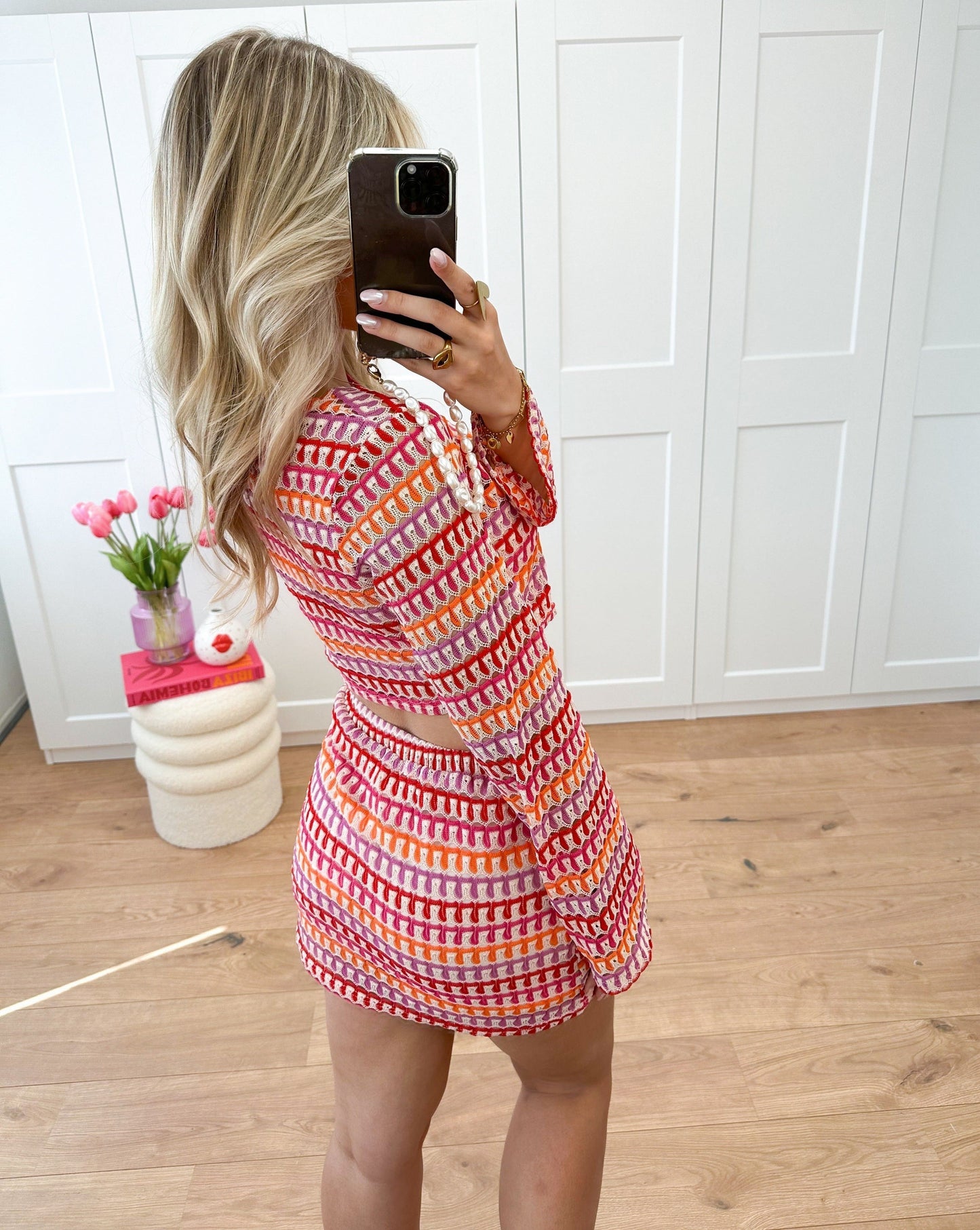 Bo - Retro Gebreide Tweedelige Set voor Dames