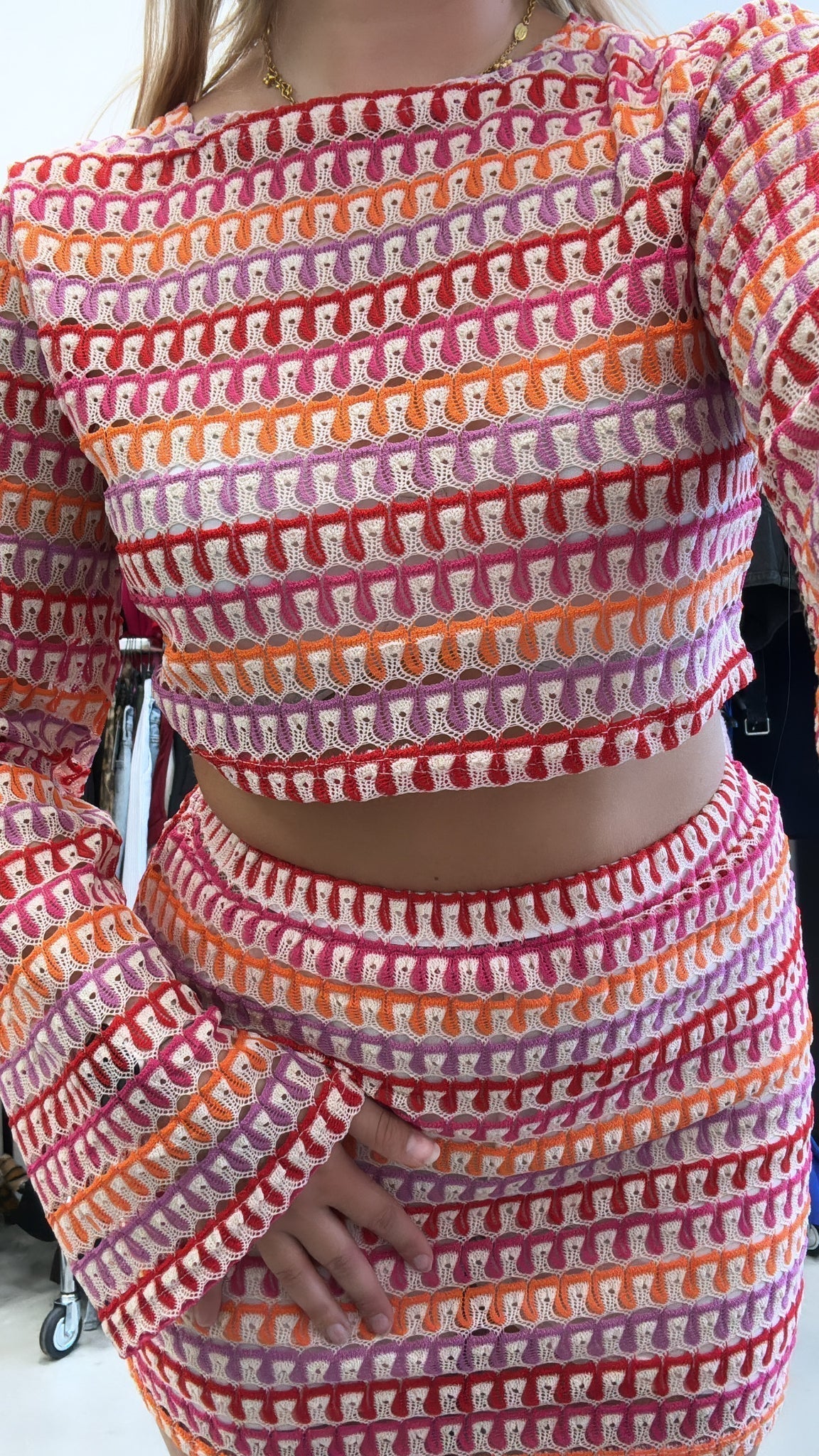 Bo - Retro Gebreide Tweedelige Set voor Dames