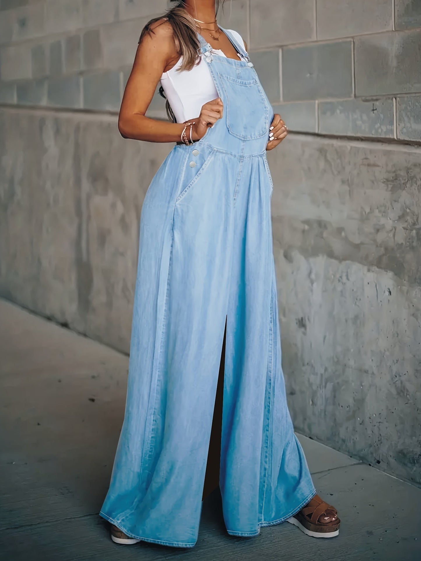 Narijs - Dames wijde denim overall