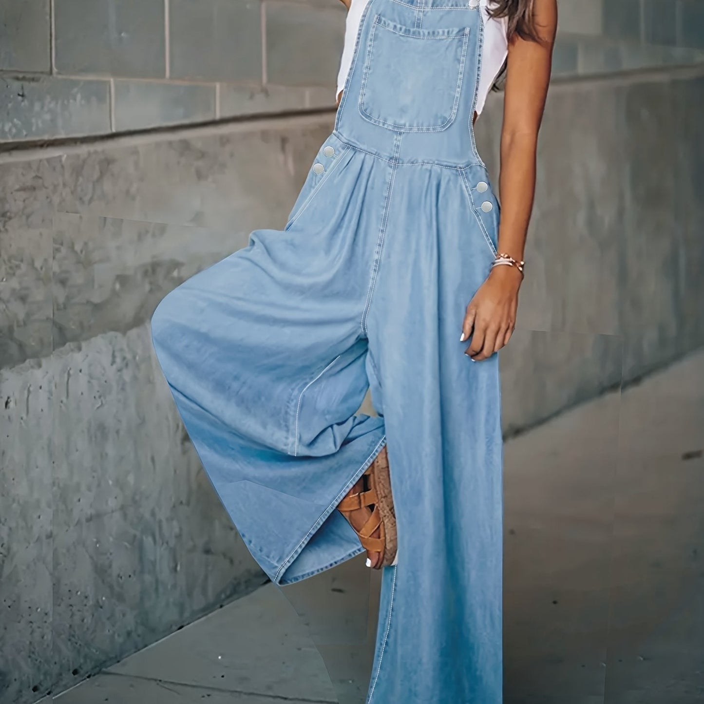 Narijs - Dames wijde denim overall
